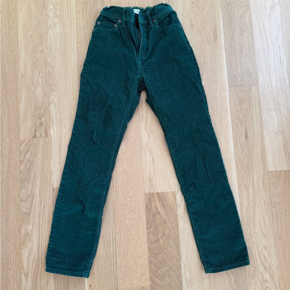 JCrew Green Corduroy Pants Size 12